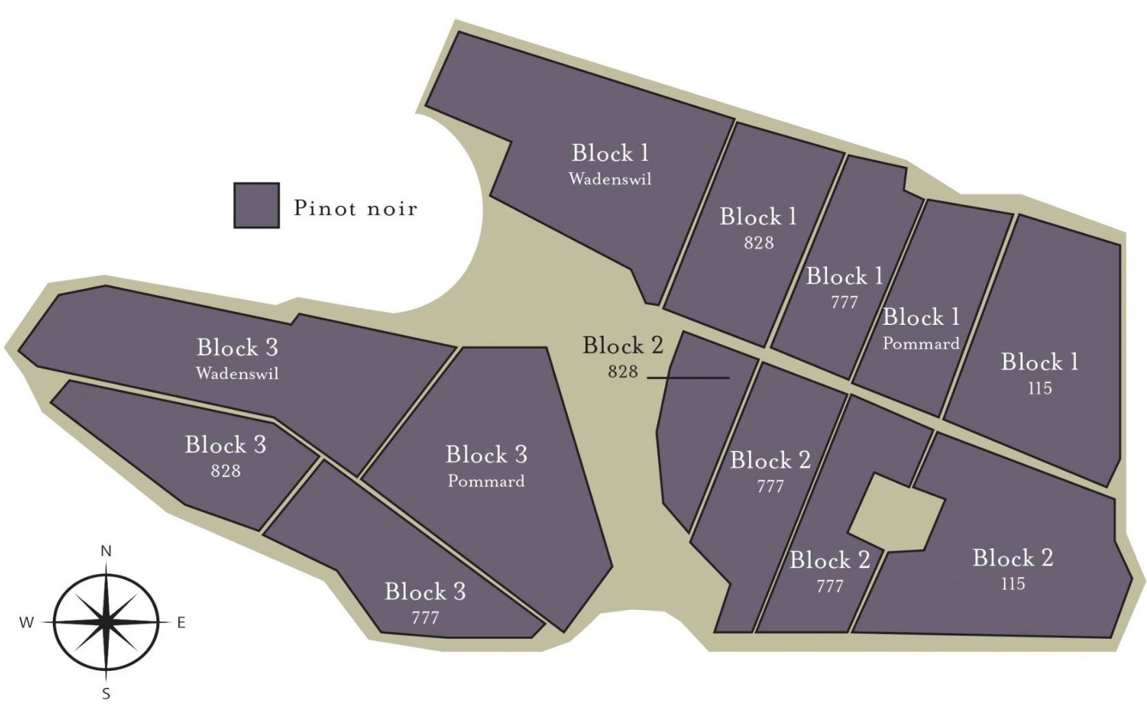 Rocky Noel Vineyard map